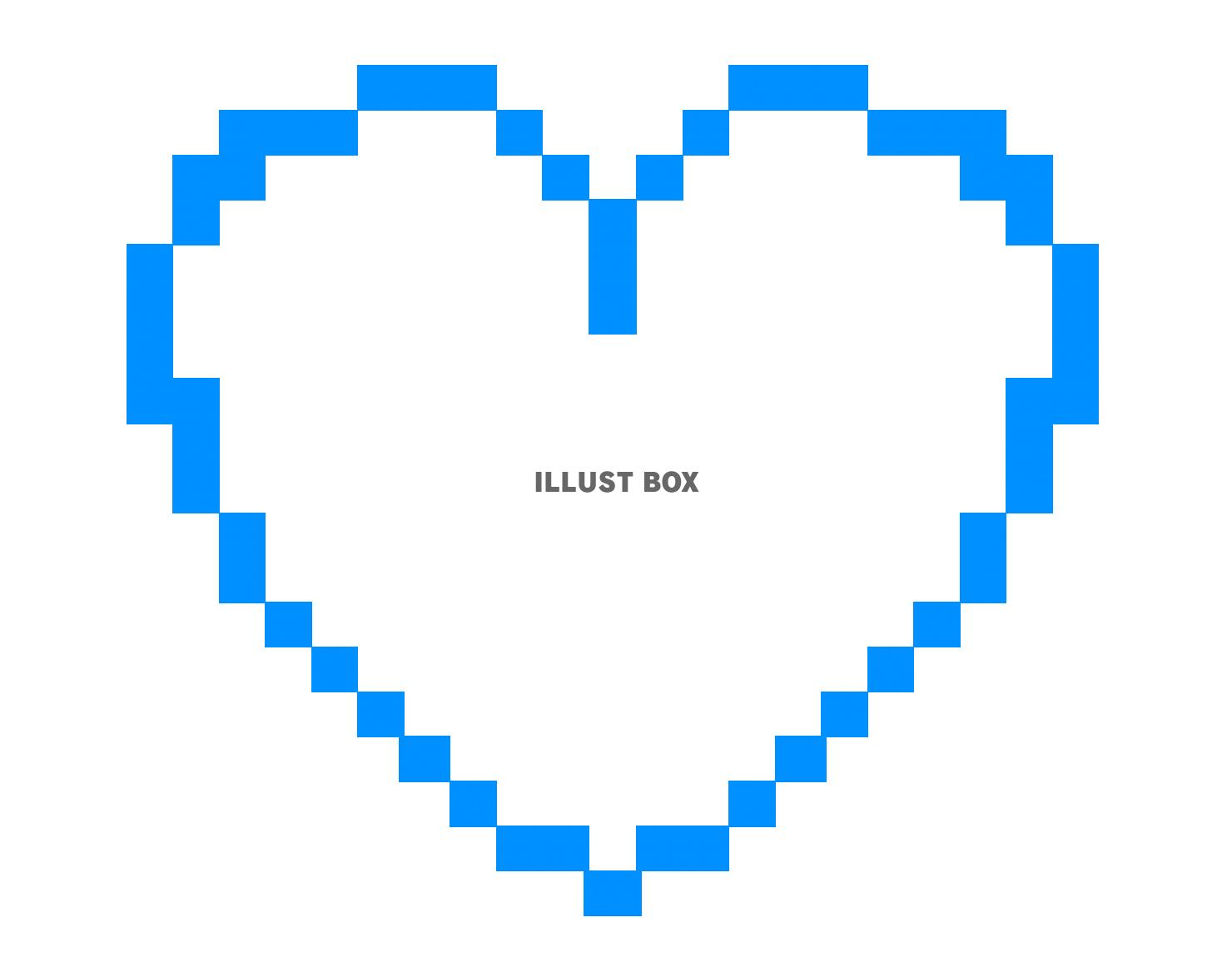 ドット絵のハートの輪っか(青)