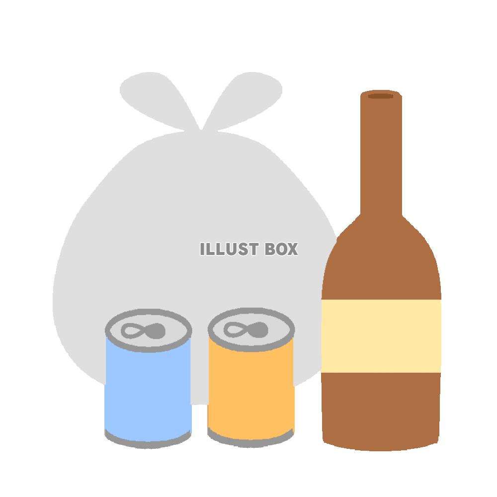 ビールや缶の資源ごみ　透過png
