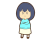 腕組む女子