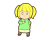 横ピースしてるツインテール女子