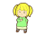 ウィンクで横ピースしてるツインテール女子