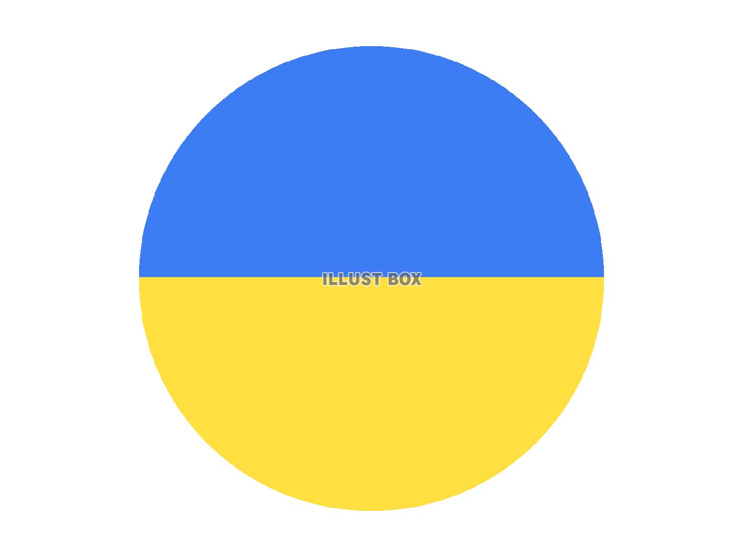 ウクライナの国旗をイメージした丸アイコン