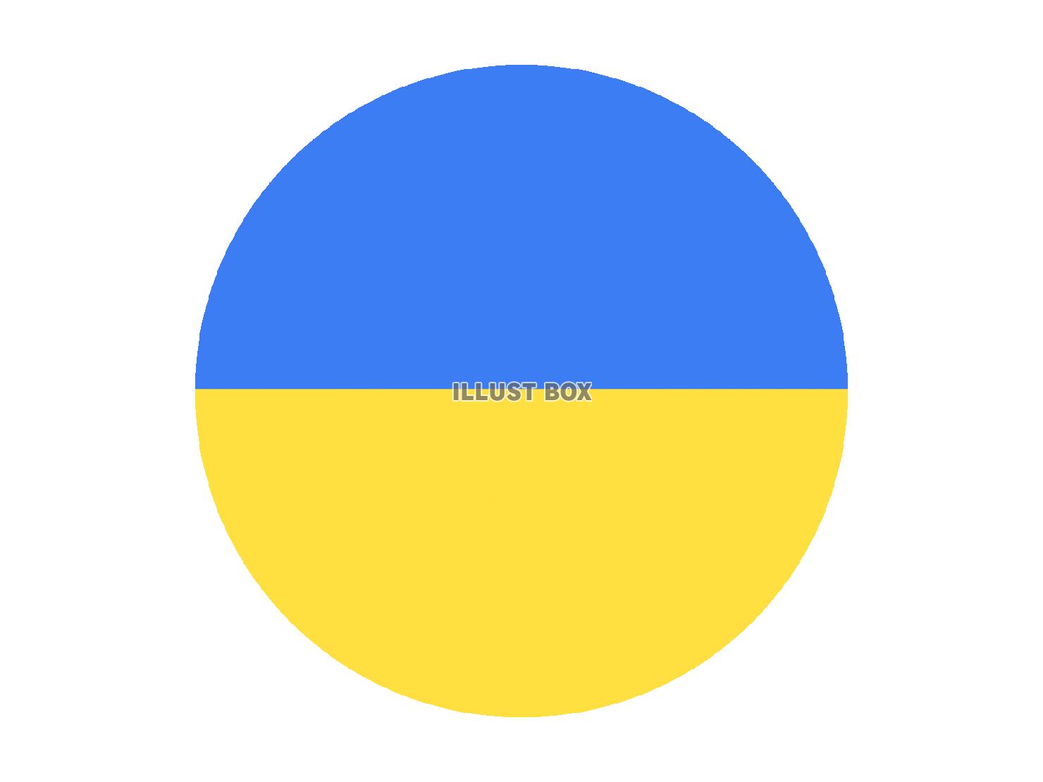 ウクライナの国旗をイメージした丸アイコン