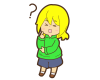 疑問を浮かべる女の子２