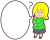 疑問を浮かべる女の子と吹き出し