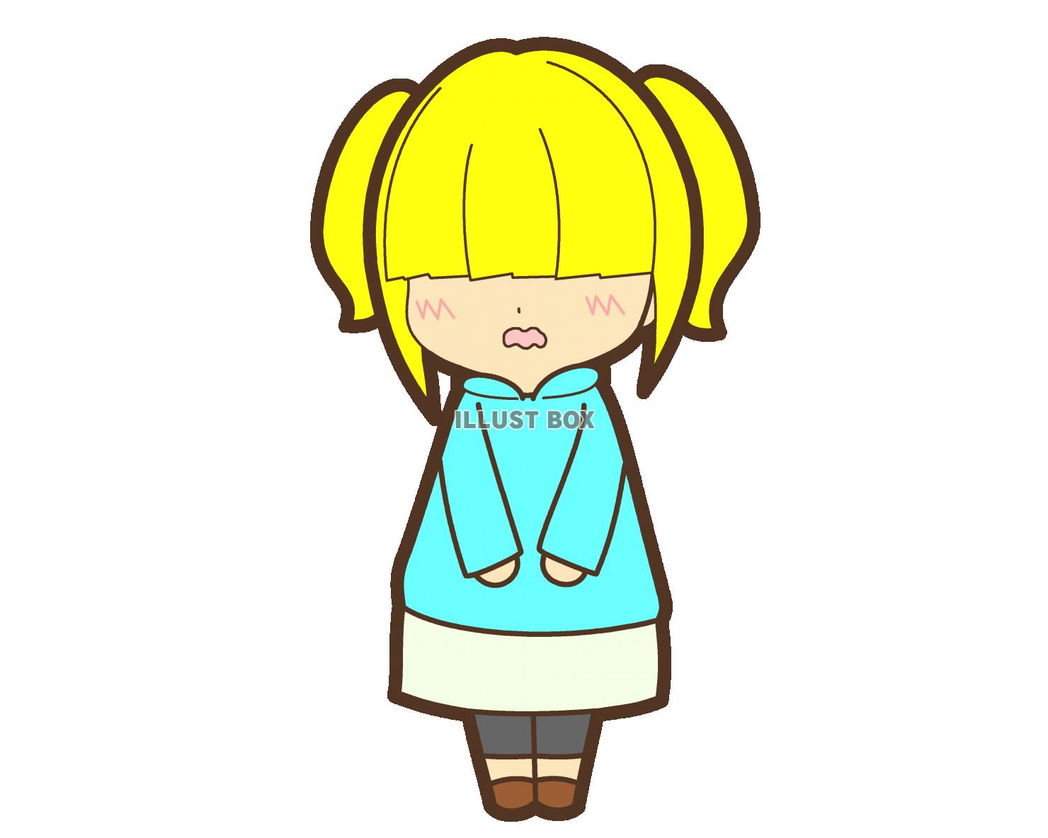 恥ずかしがってる女の子２