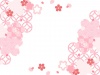 桜と和柄のフレーム背景