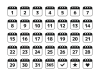 シンプルな日めくりカレンダーの素材セット　白黒