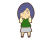 顔を抑える女子