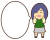 顔を抑える女子と吹き出し