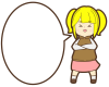 腕組んでるツインテール女子と吹き出し