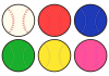 5_イラスト_野球ボール・6色