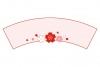 和風桜フレーム12/扇形/赤・ピンク