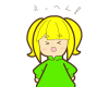 胸を張るツインテールの女子３