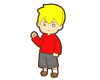 ウィンクでガッツポーズしてる男子