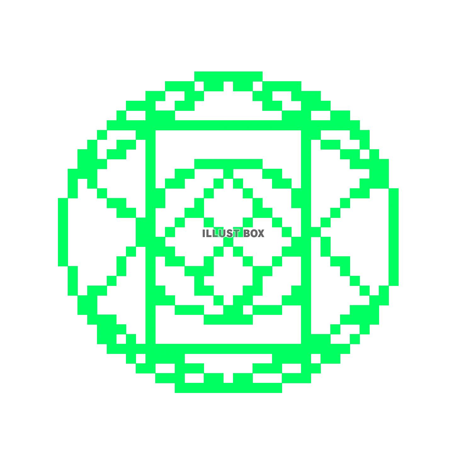 ドット絵の魔法陣(黄緑)