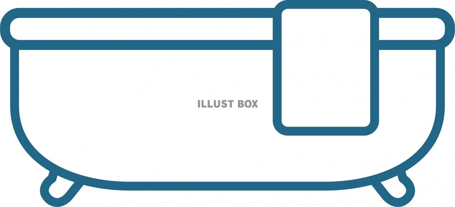 シンプルなバスタブのイラスト