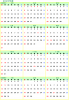2022年4月～2023年3月 ４月始まり年間カレンダー