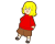 めっちゃ笑顔で腰に手をあてているポーズの女の子