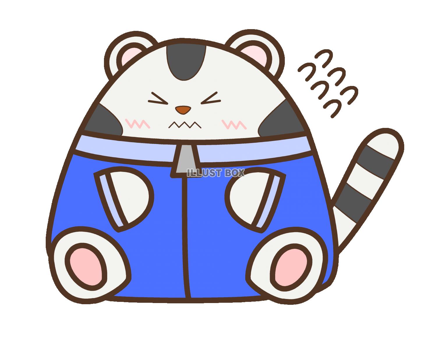 焦るパーカー着た白虎