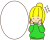 恥ずかしがってる女の子と吹き出し