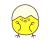 ジト目のゆるい感じのひよこ