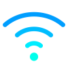 Wi-Fiアイコン２　水色のグラデーション