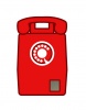 昭和レトロな赤電話のイラスト
