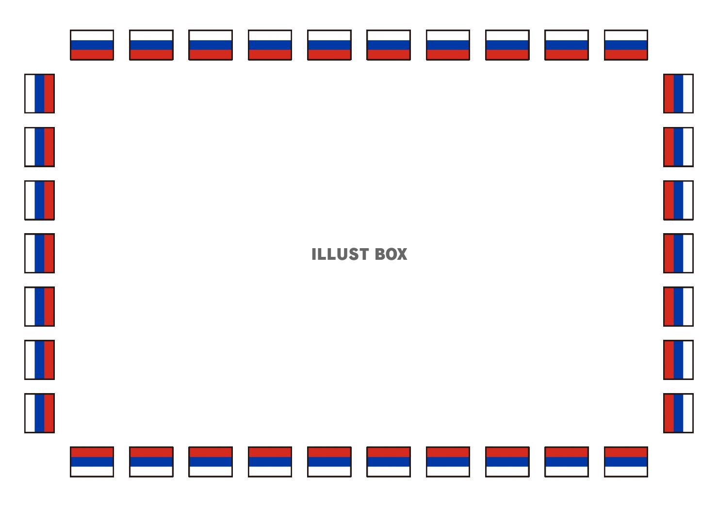 9_枠_ロシア国旗・長方形・黒枠