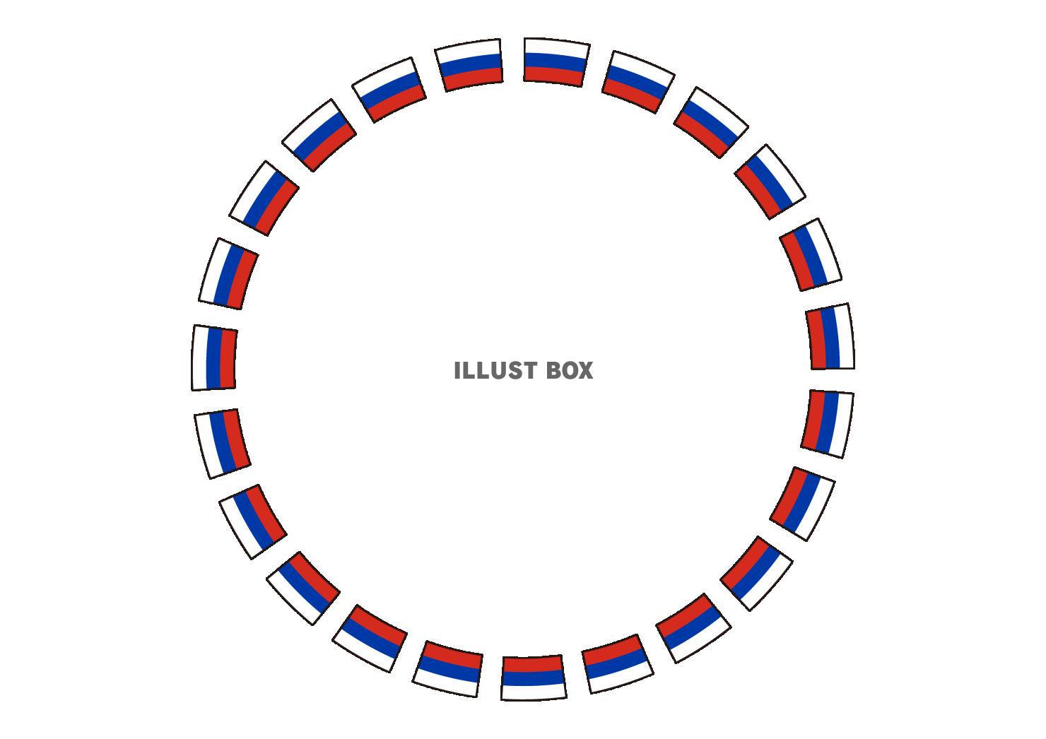 10_枠_ロシア国旗・円・黒枠