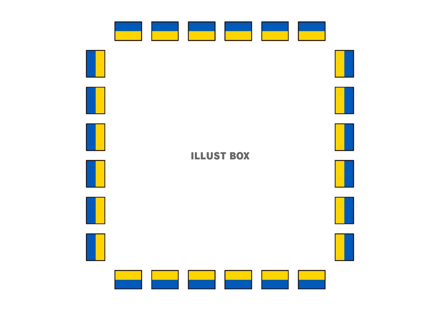 23_枠_ウクライナ国旗・正方形・黒枠