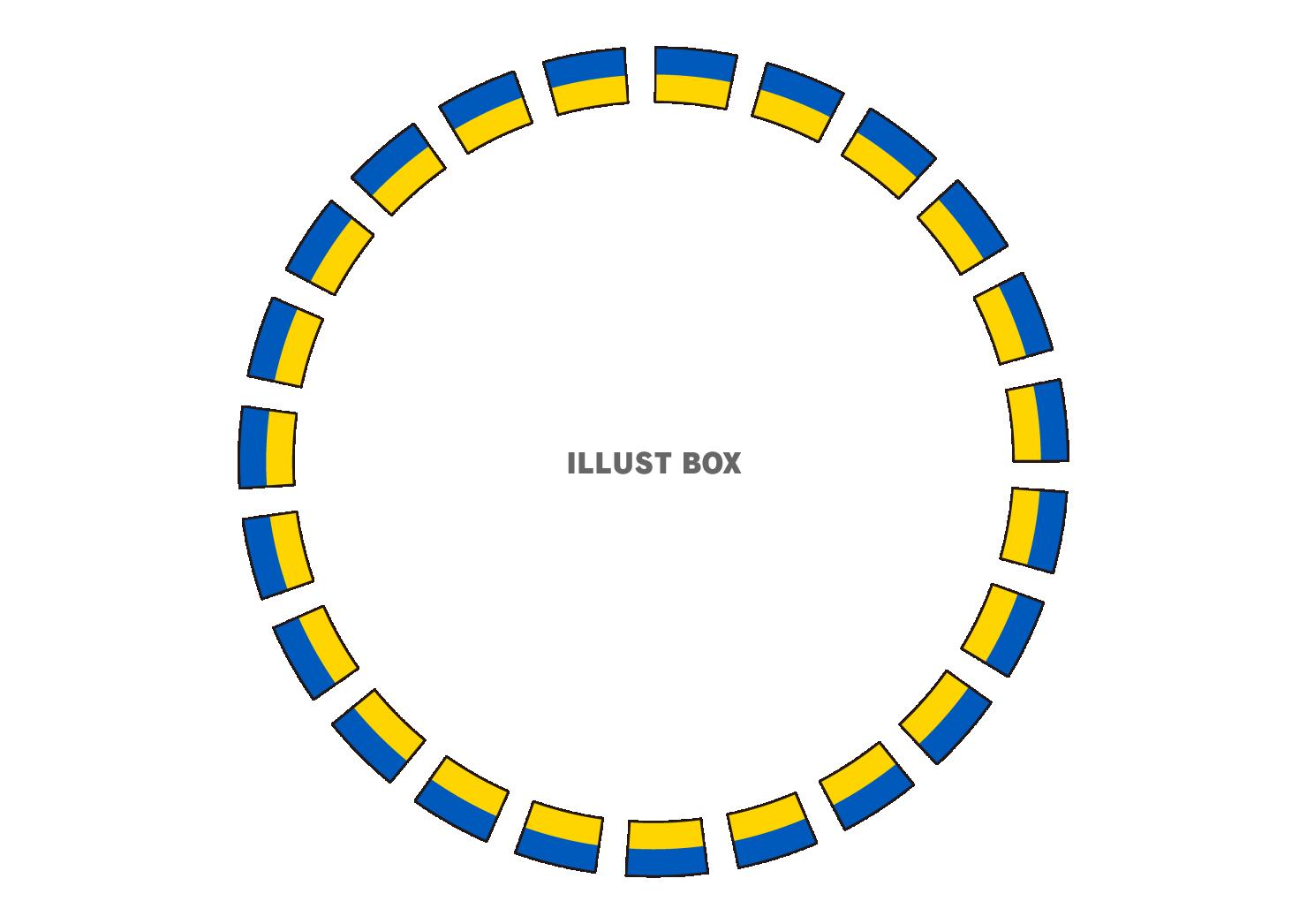 25_枠_ウクライナ国旗・円・黒枠