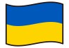 32_イラスト_ウクライナ国旗・たなびく