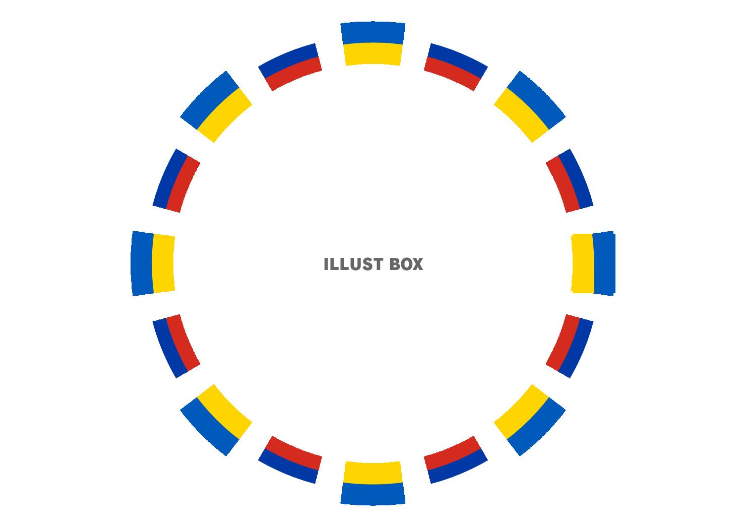 40_枠_ロシア・ウクライナ・国旗・円