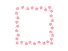 シンプルな桜の正方形フレーム背景