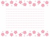 かわいい桜の花の便箋