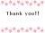 かわいい桜の花のサンキューカード