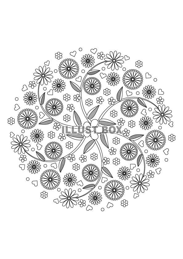 お花の塗り絵1