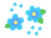 シンプルな青い花