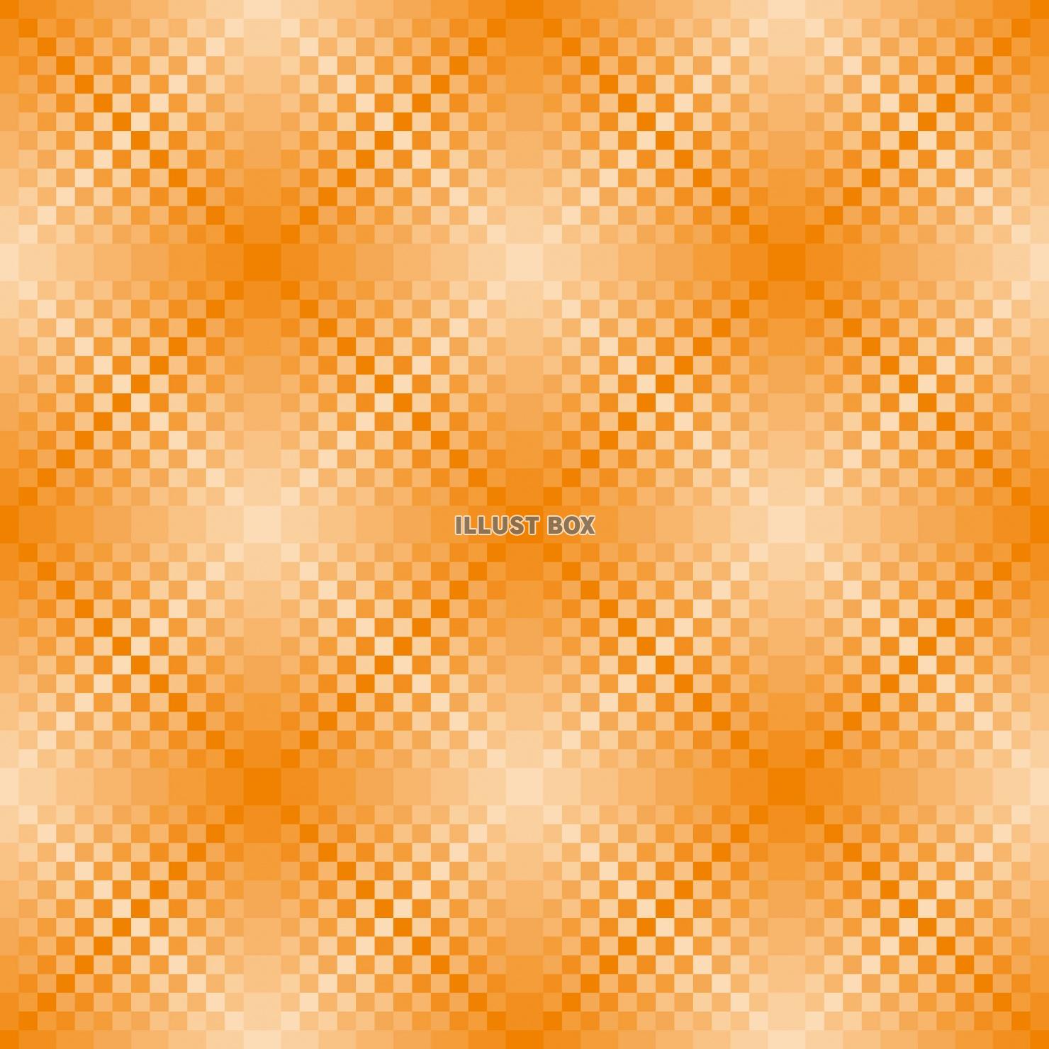 シームレス橙格子グラデーションパターン