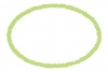 手描きクレヨンフレーム楕円/04黄緑