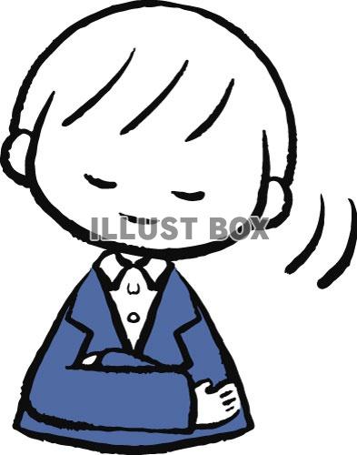 共感してうなずくスーツ姿の男性のイラスト