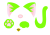 推し活　猫耳　黄緑