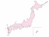 日本地図　ピンク