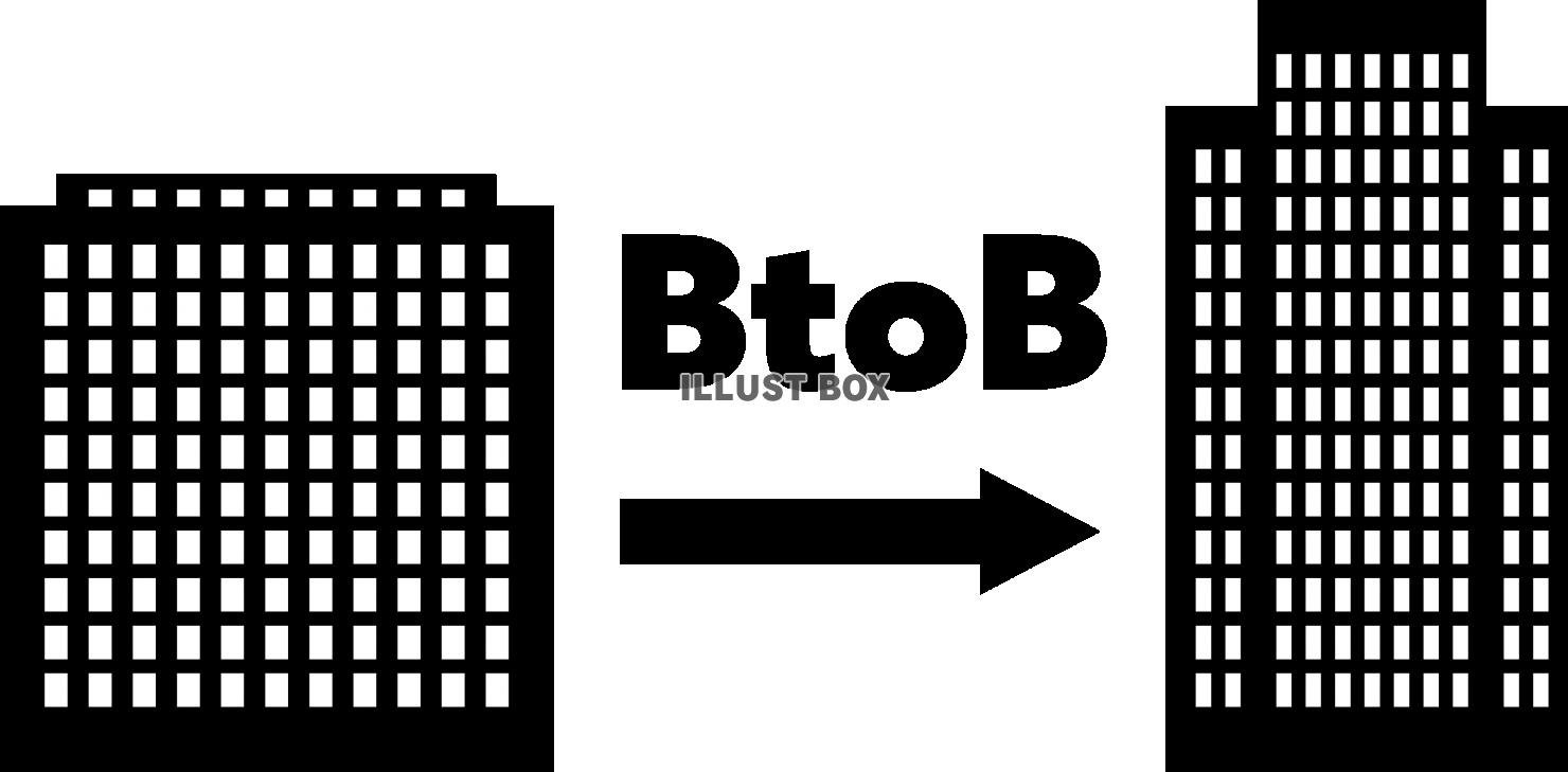 BtoB 企業間の取引　ピクトグラム