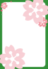 透過PNG・桜お花見の枠フレーム・縦