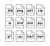 様々なファイル形式のアイコンセット（白）