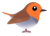 コマドリ（日本の野鳥）透過PNG