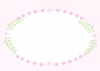 楕円の花フレーム：ピンク