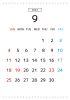 9_2022年9月カレンダー_シンプル・音符